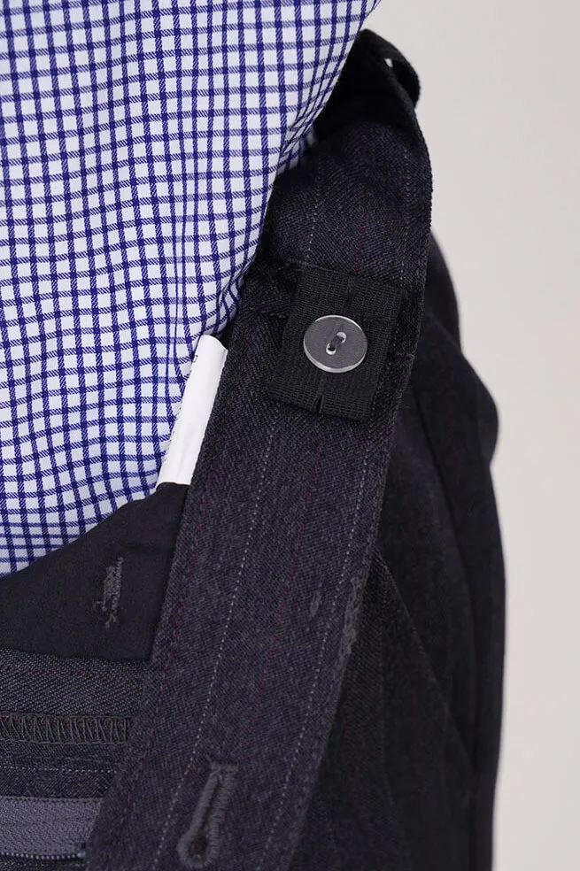 ネイビーのシャドーストライプキッズフォーマルセット