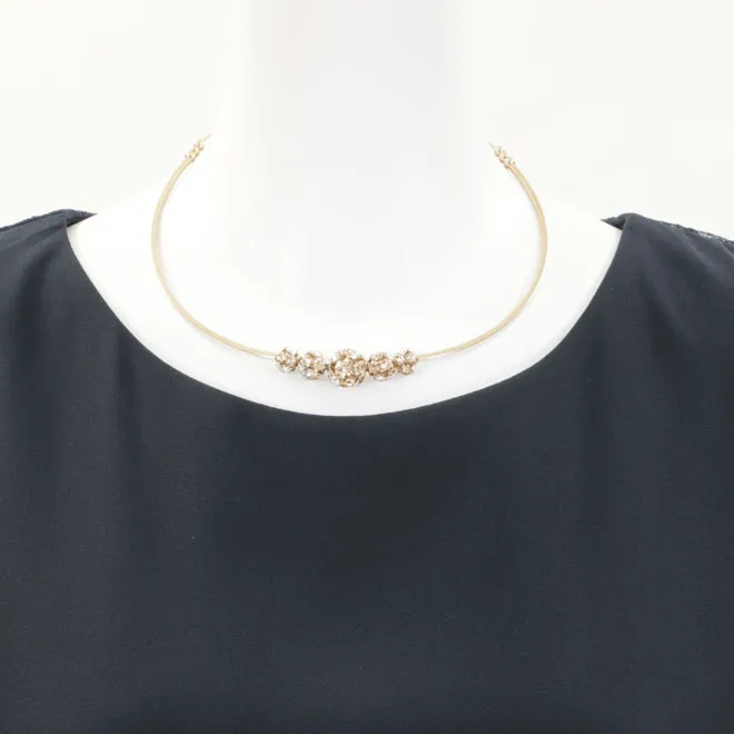 ゴールドのビジューストーンチョーカー