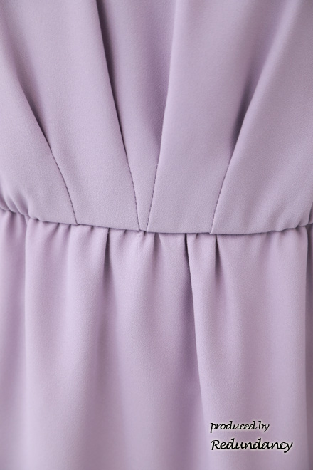 ラベンダーのフィッシュテールロングドレス