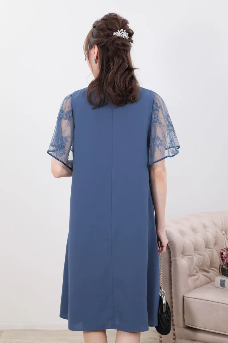 シルバーのフラワーコーム