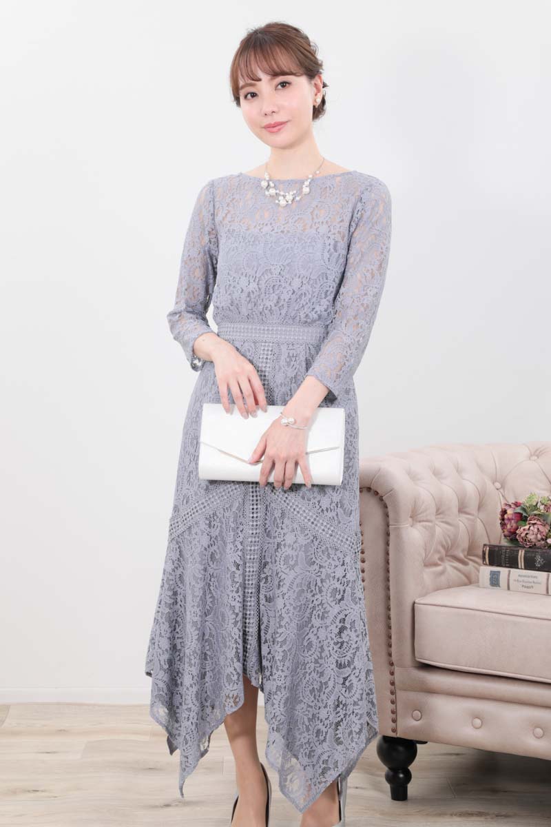 大小パールのシルバーワイヤーネックレス