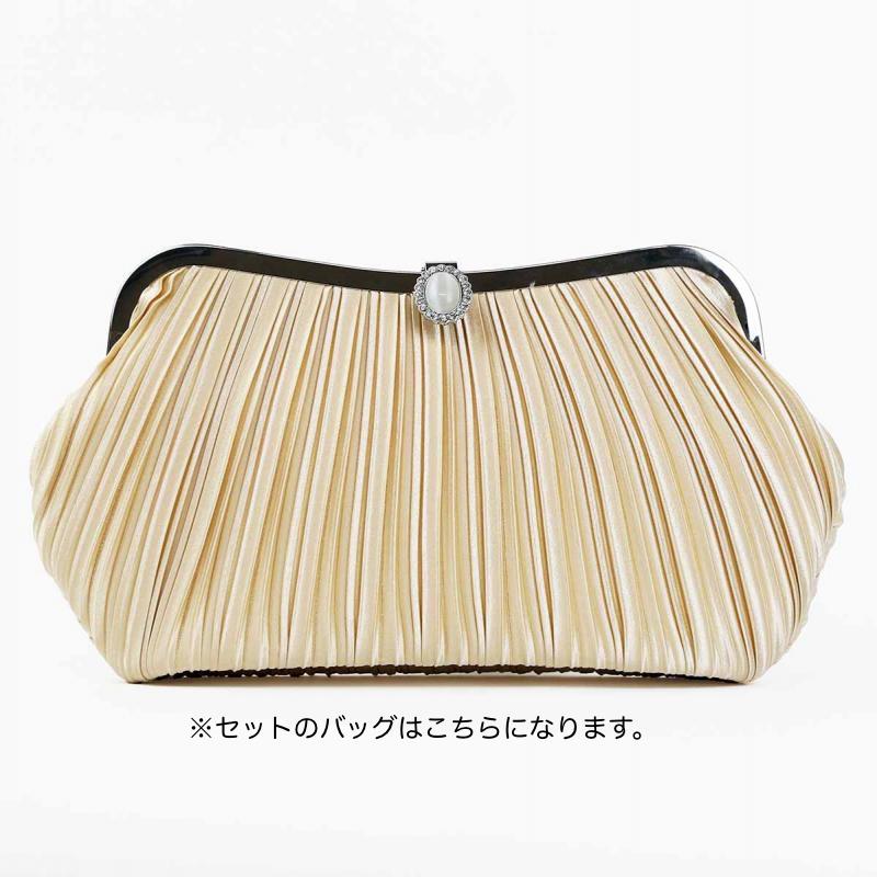 ブラック×ベージュの切替レースドレスコーディネートセット