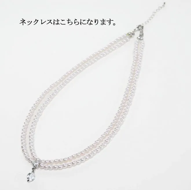 ピンクのリボンデコレートドレスコーディネートセット