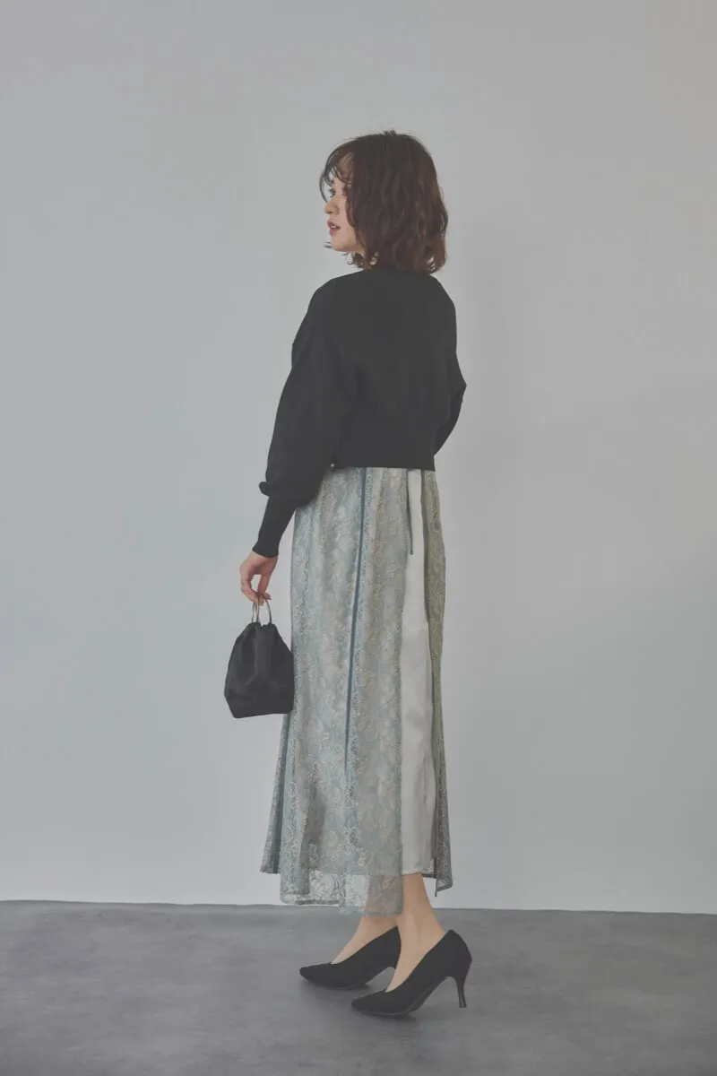 サックスのパイピングレースエプロンドレス