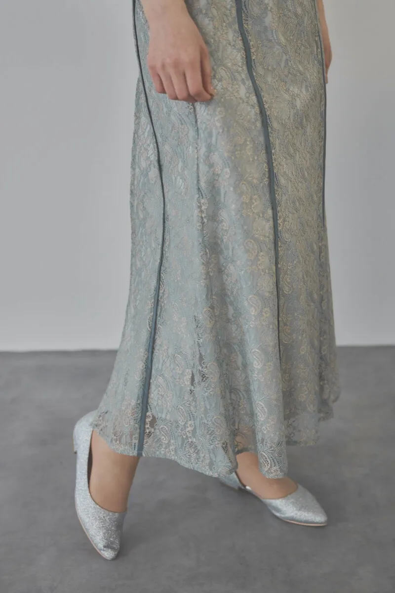 サックスのパイピングレースエプロンドレス