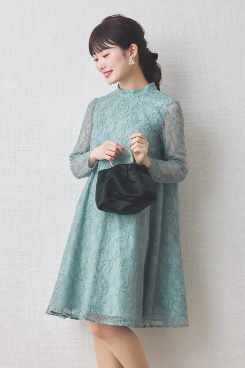 ミントのシアーレースAラインドレス