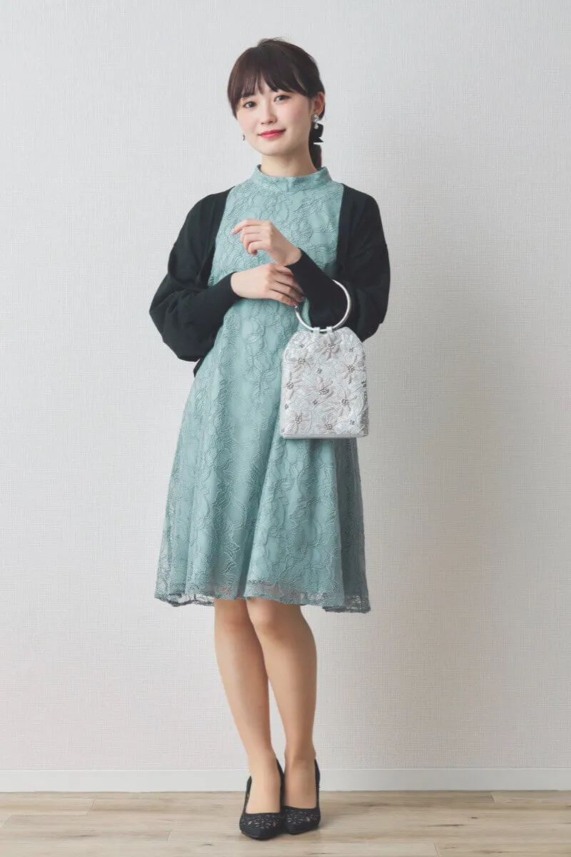 ミントのシアーレースAラインドレス