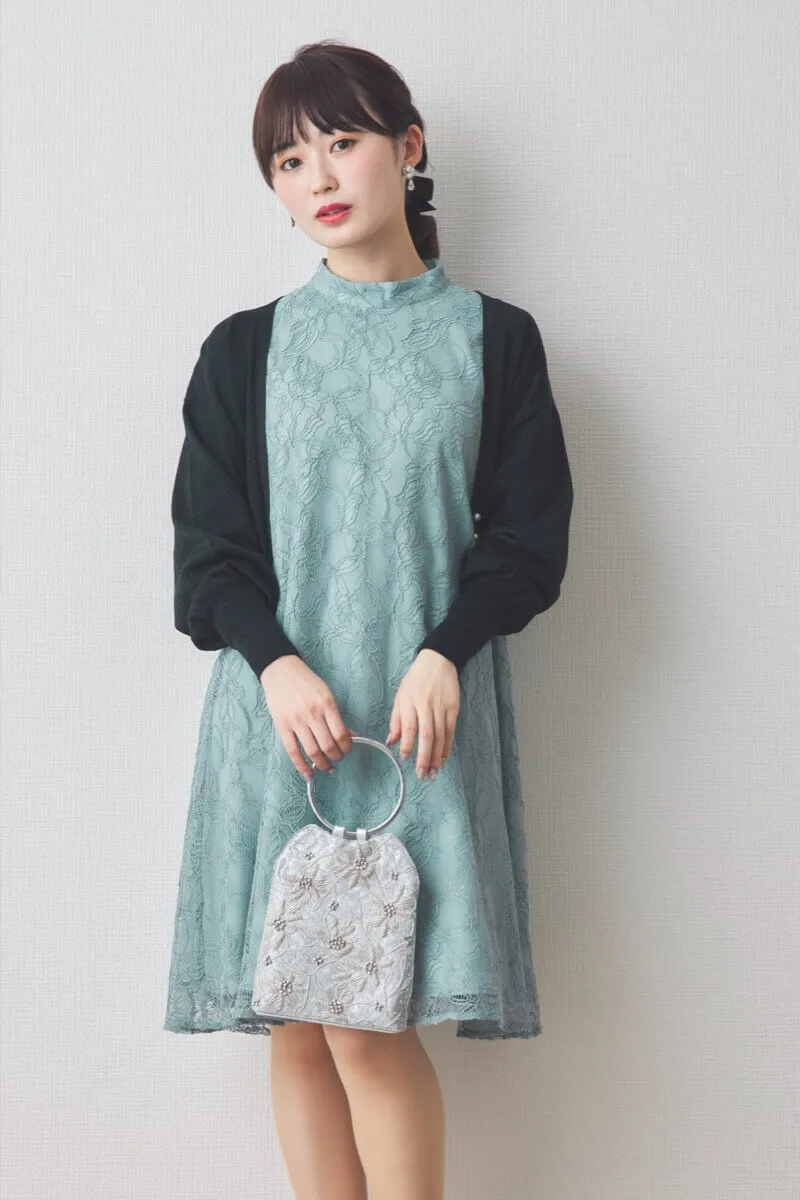 ミントのシアーレースAラインドレス