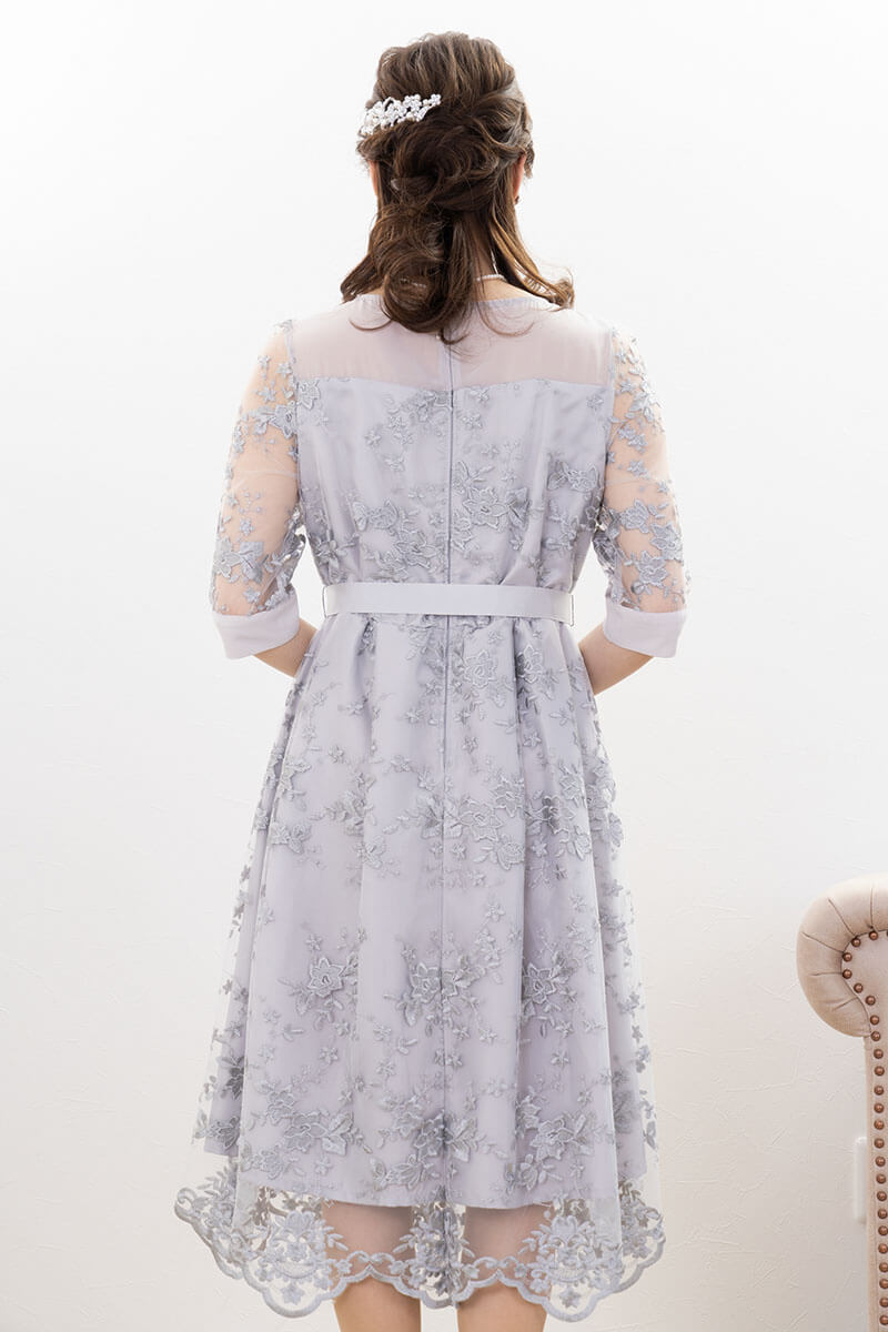 パールとビジューのシルバーコーム