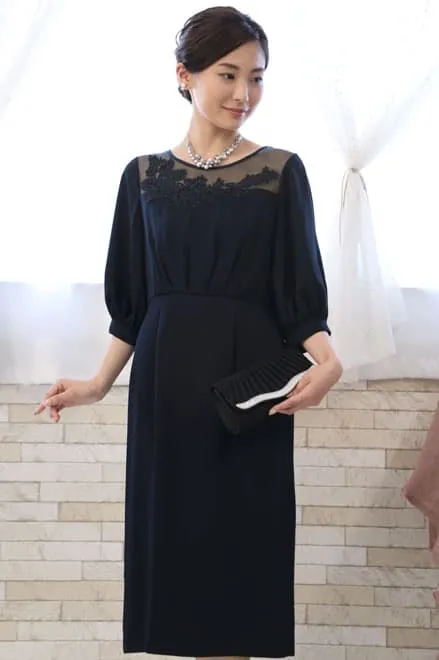 シルバーの大小パールのネックレス