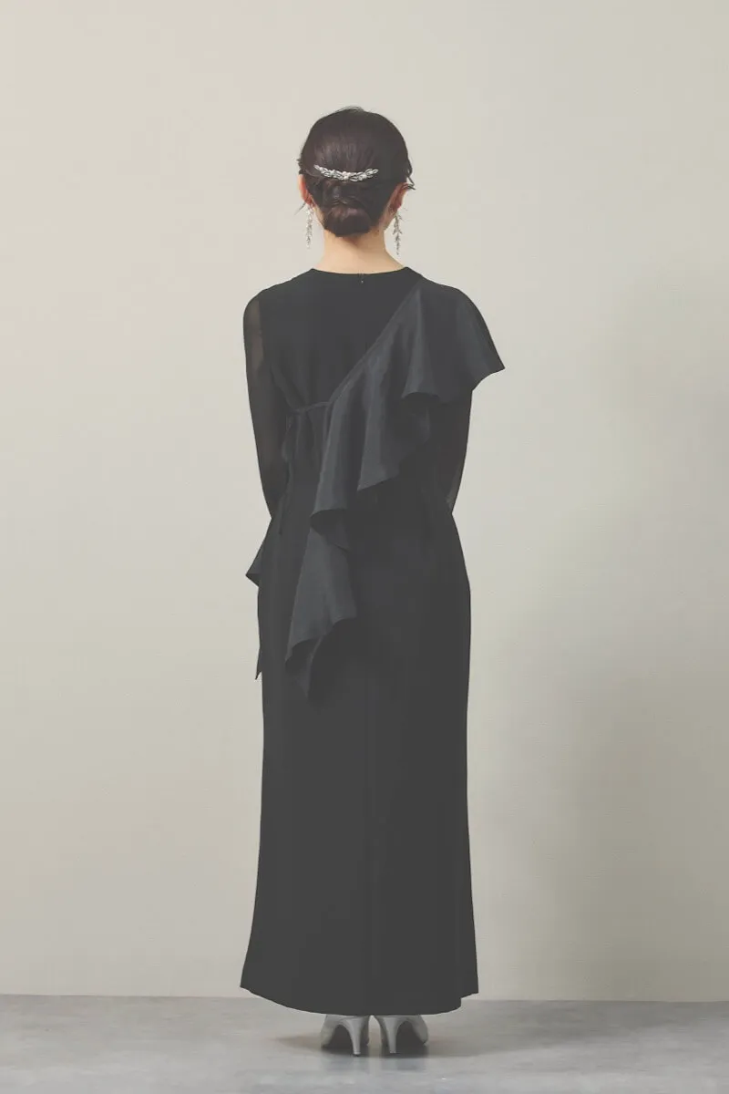 ブラックのセットショールメニーウェイドレス