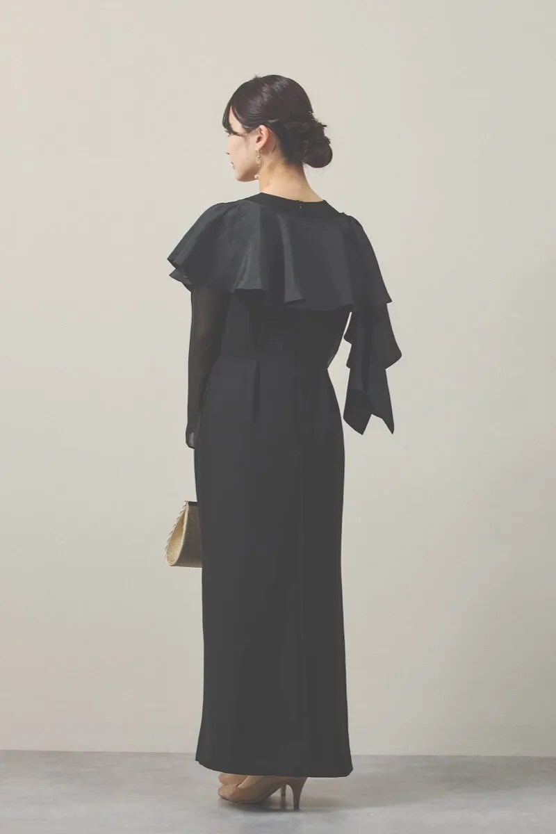 ブラックのセットショールメニーウェイドレス
