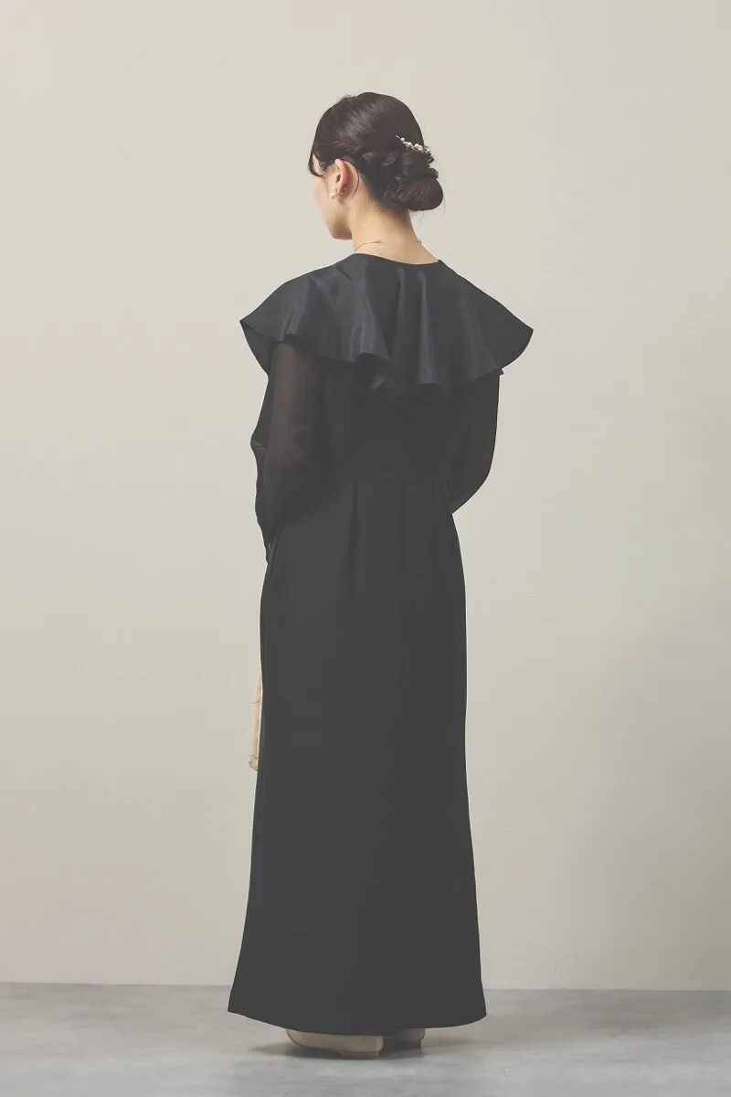 ブラックのセットショールメニーウェイドレス