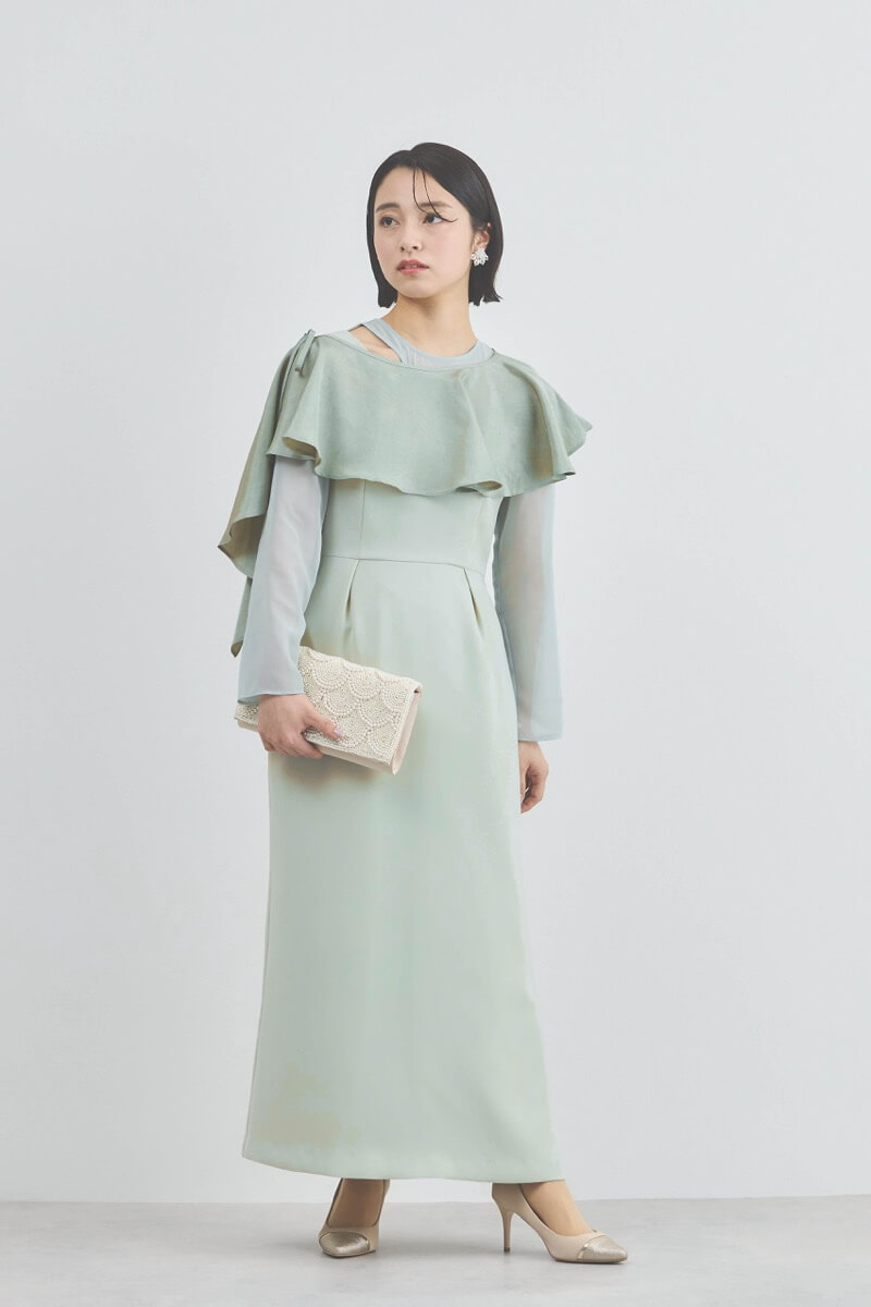 ミントのセットショールメニーウェイドレス