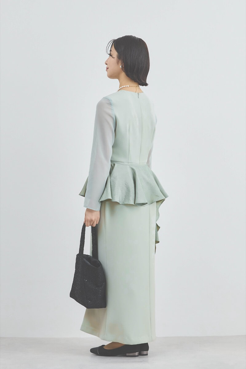 ミントのセットショールメニーウェイドレス