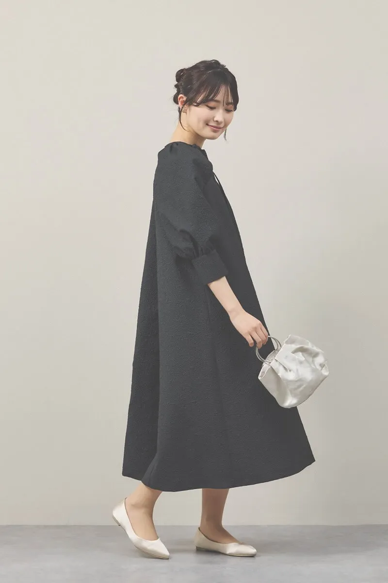 ブラックのボレロセットジャガードドレス