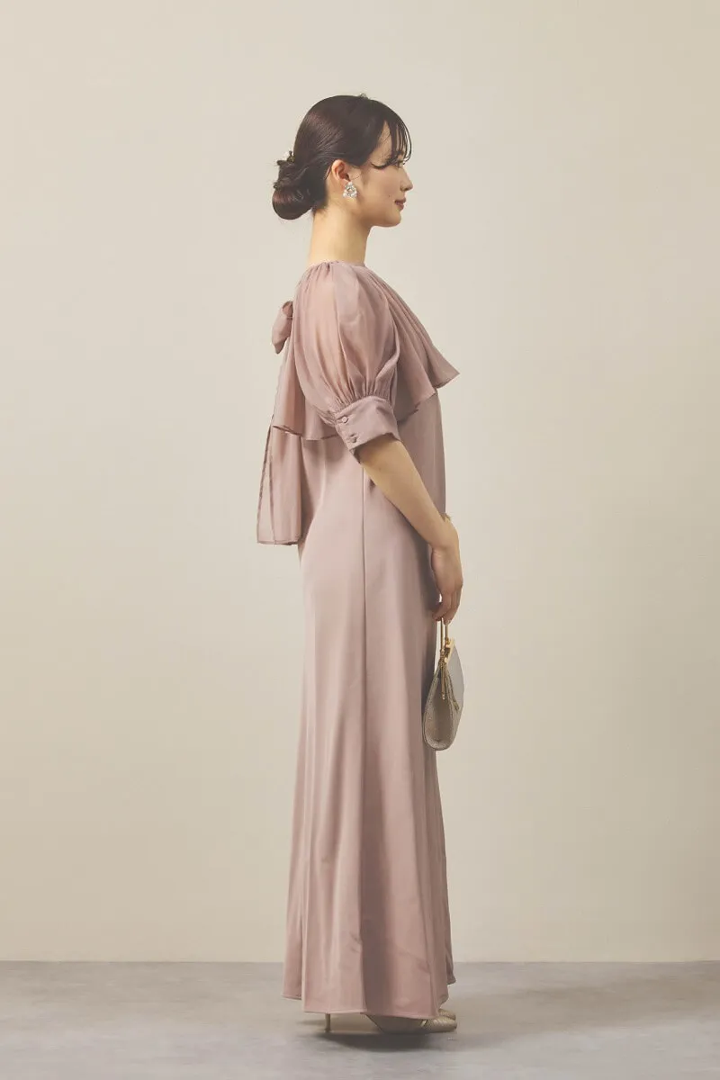 モカのバックリボンボレロセットドレス