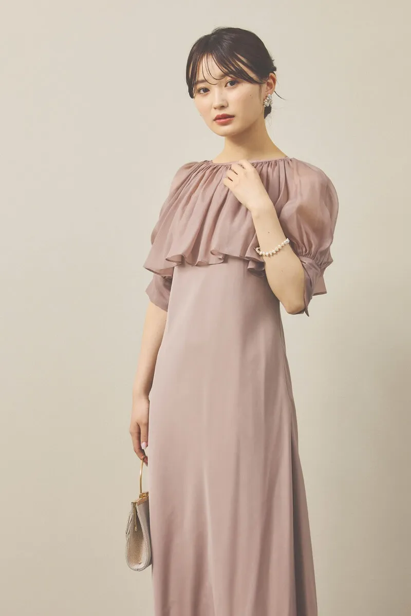 モカのバックリボンボレロセットドレス