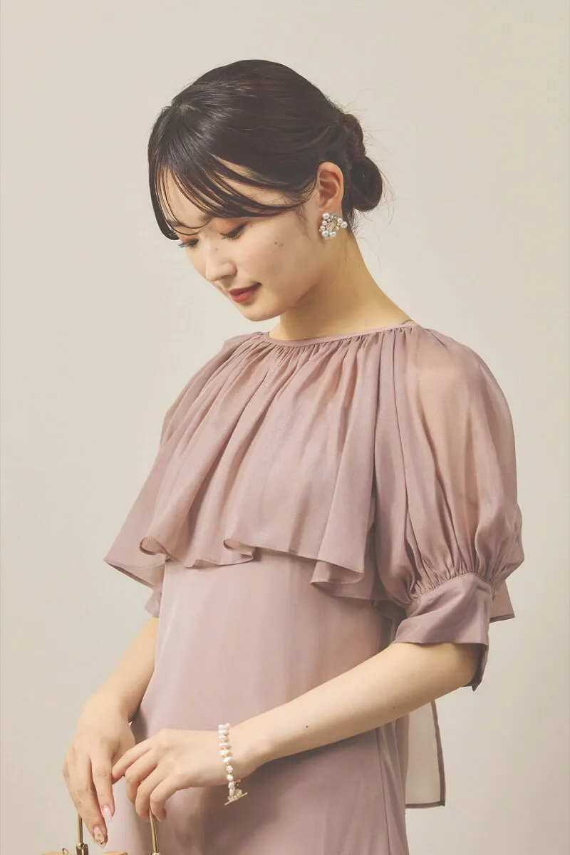 モカのバックリボンボレロセットドレス