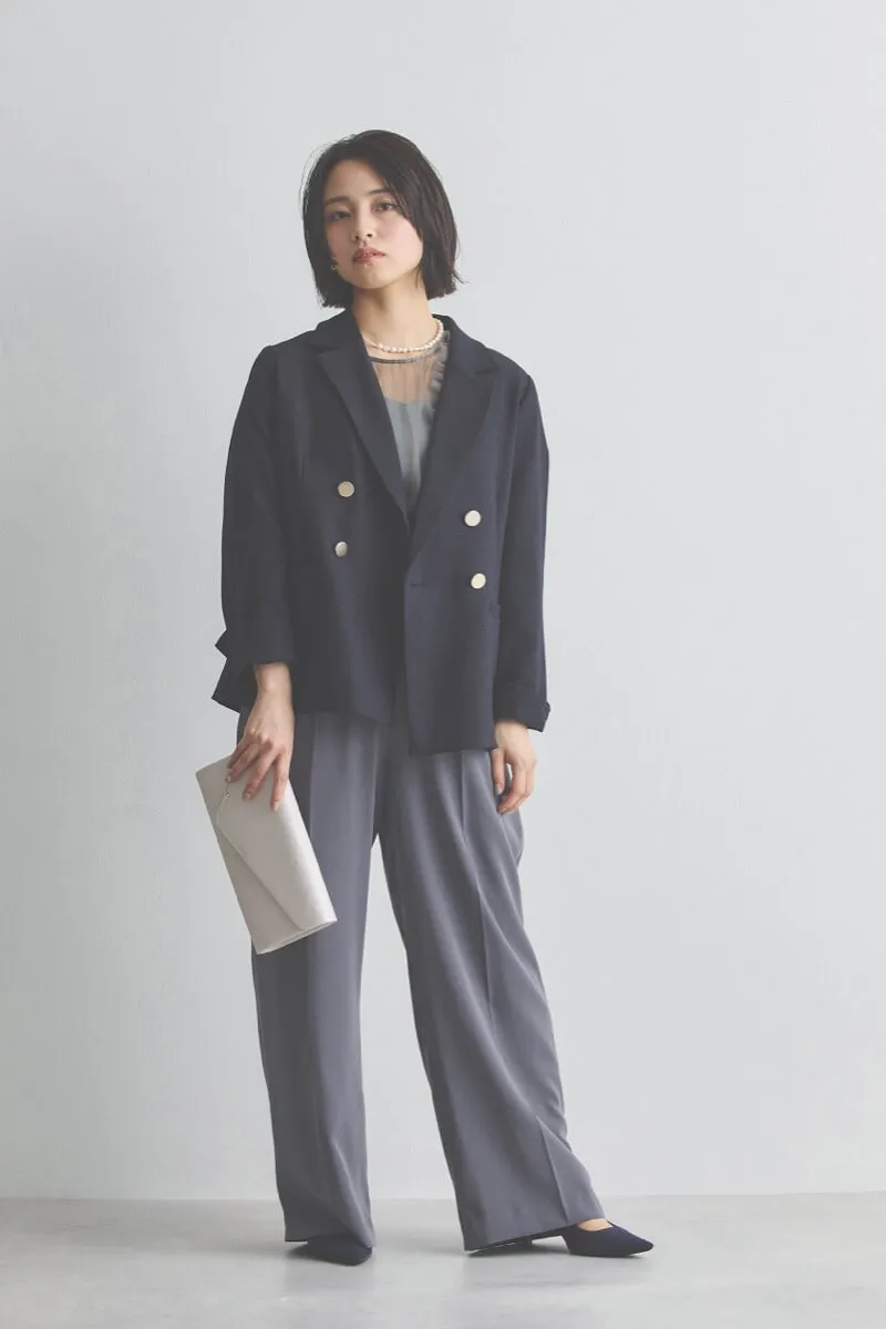 チャコールグレーのチュールドッキングコンビネゾン