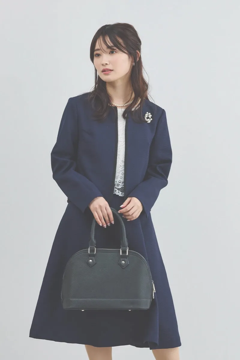 ネイビーのレースコンビセレモニースーツセット