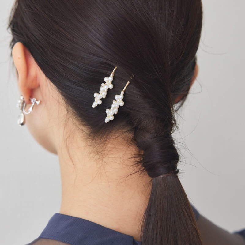 パールのヘアピン(2個セット)