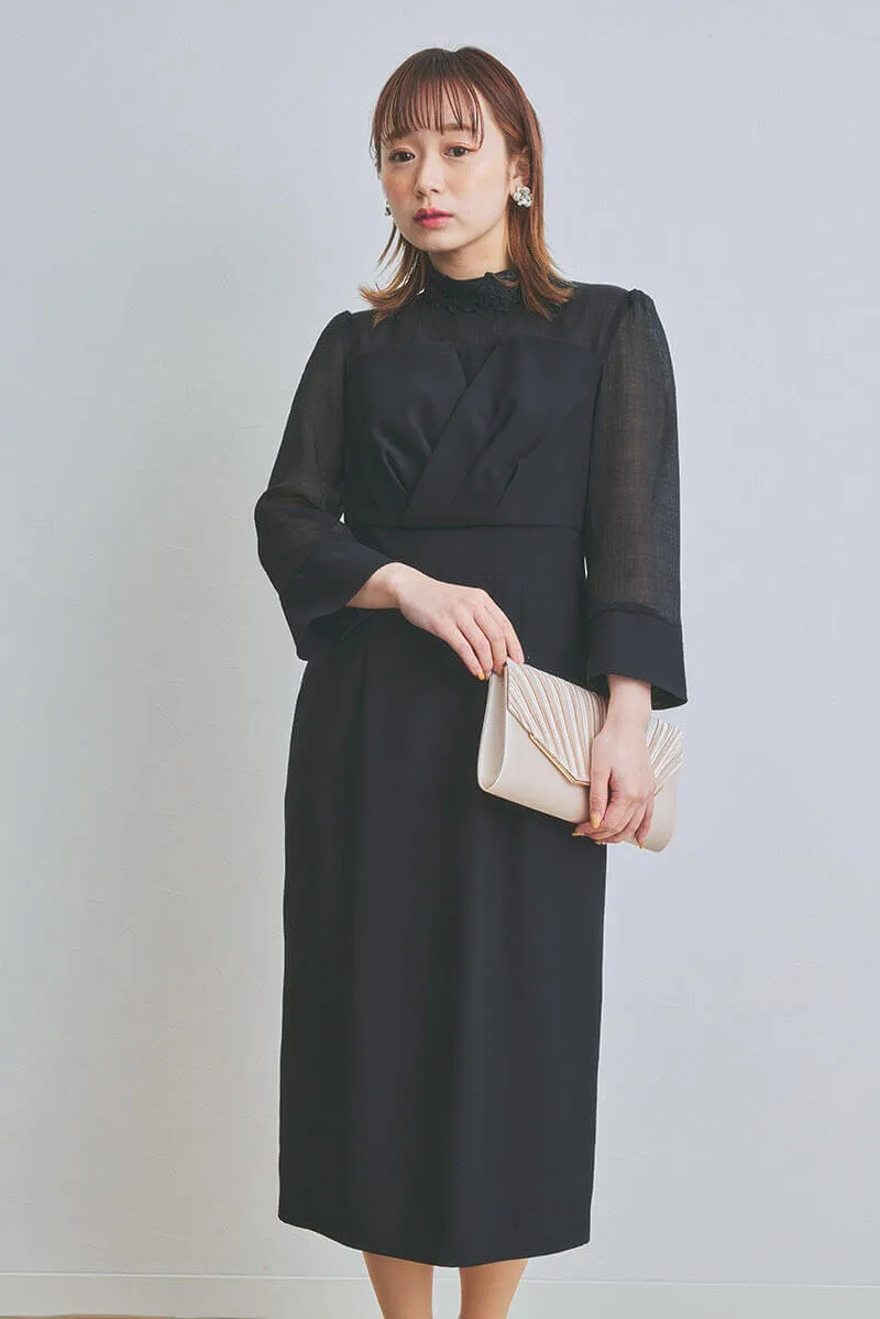 ブラックのビスチェデザインIラインドレス