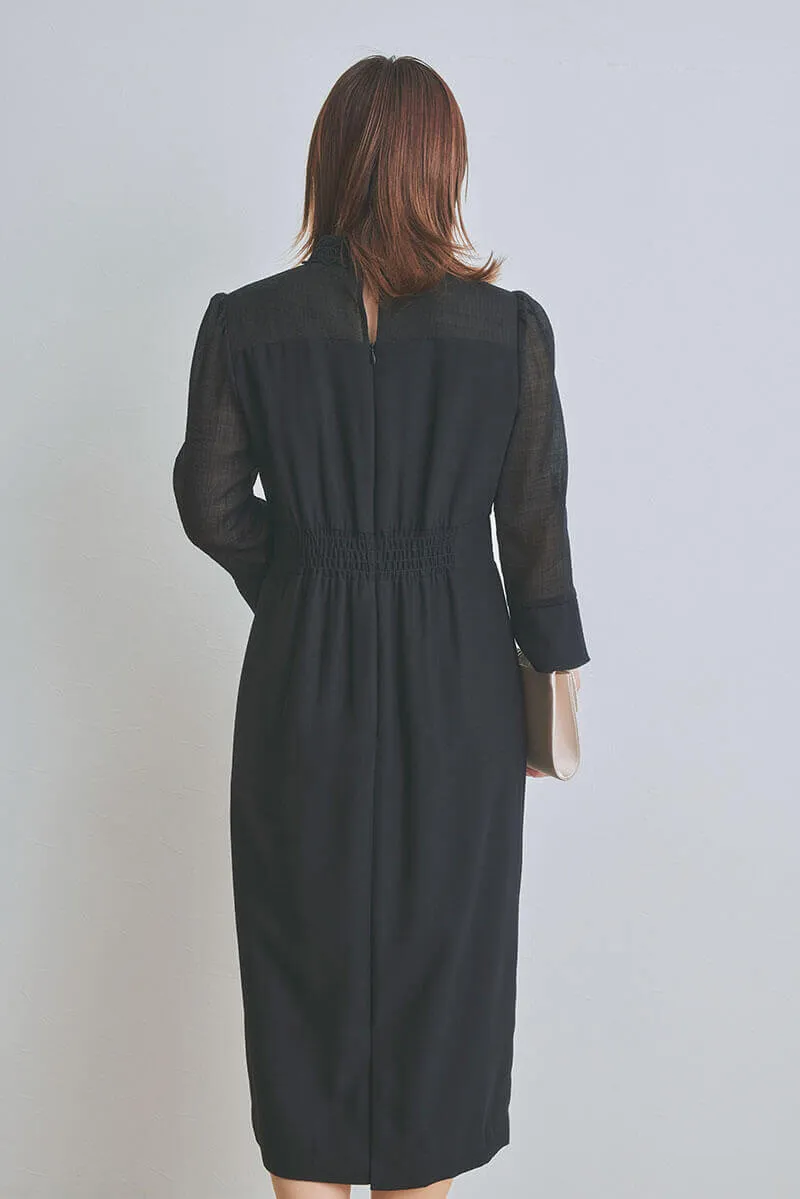 ブラックのビスチェデザインIラインドレス