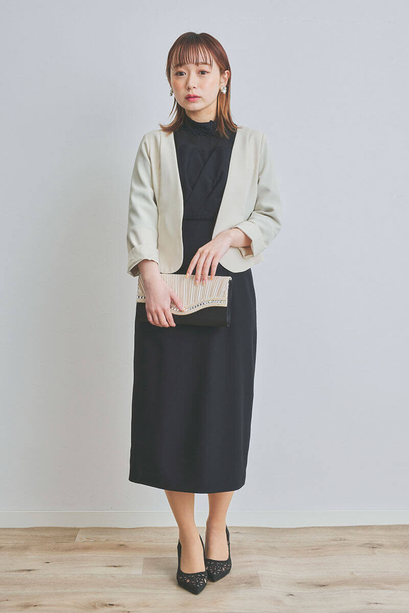 ブラックのビスチェデザインIラインドレス