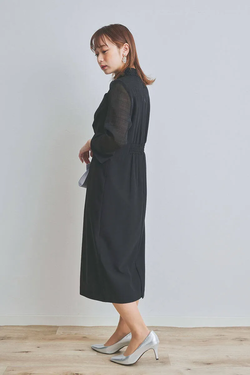 ブラックのビスチェデザインIラインドレス