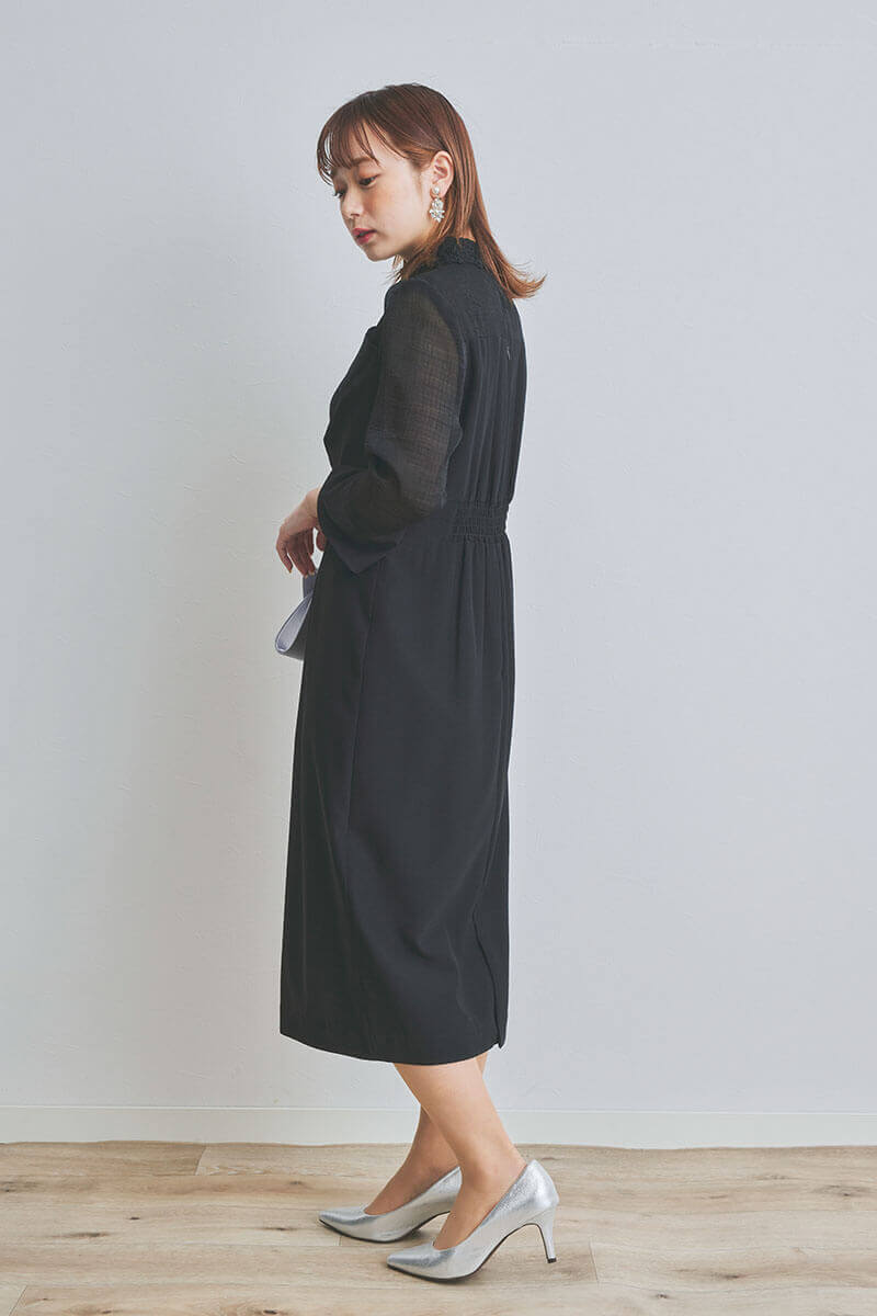 ブラックのビスチェデザインIラインドレス