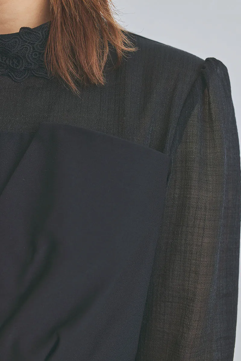 ブラックのビスチェデザインIラインドレス