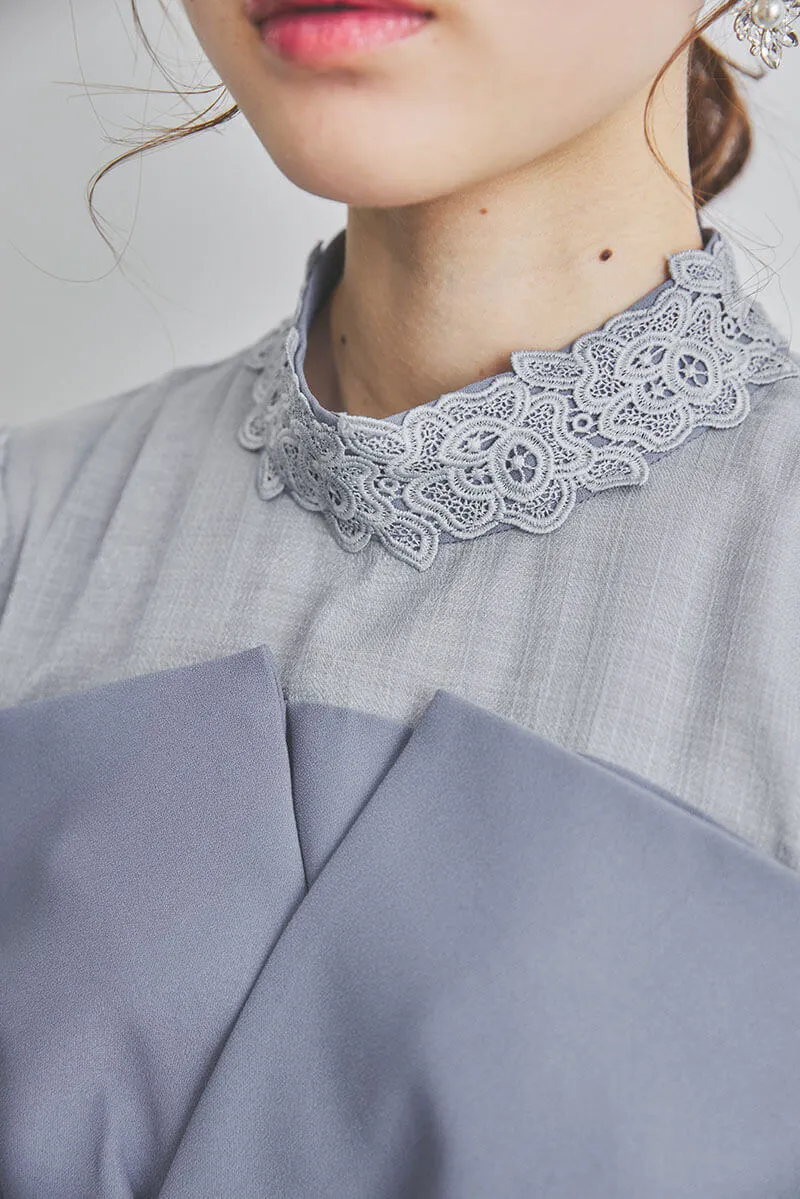 ブルーのビスチェデザインIラインドレス