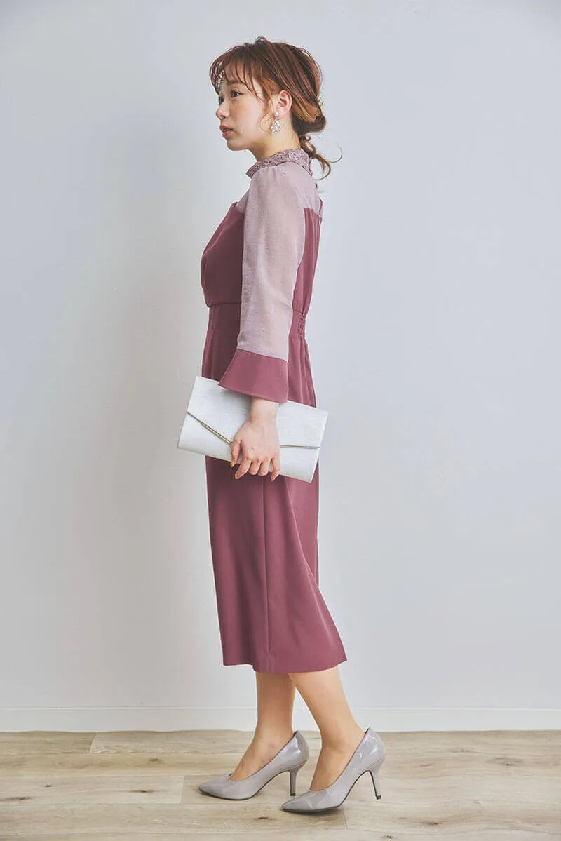 プラムのビスチェデザインIラインドレス