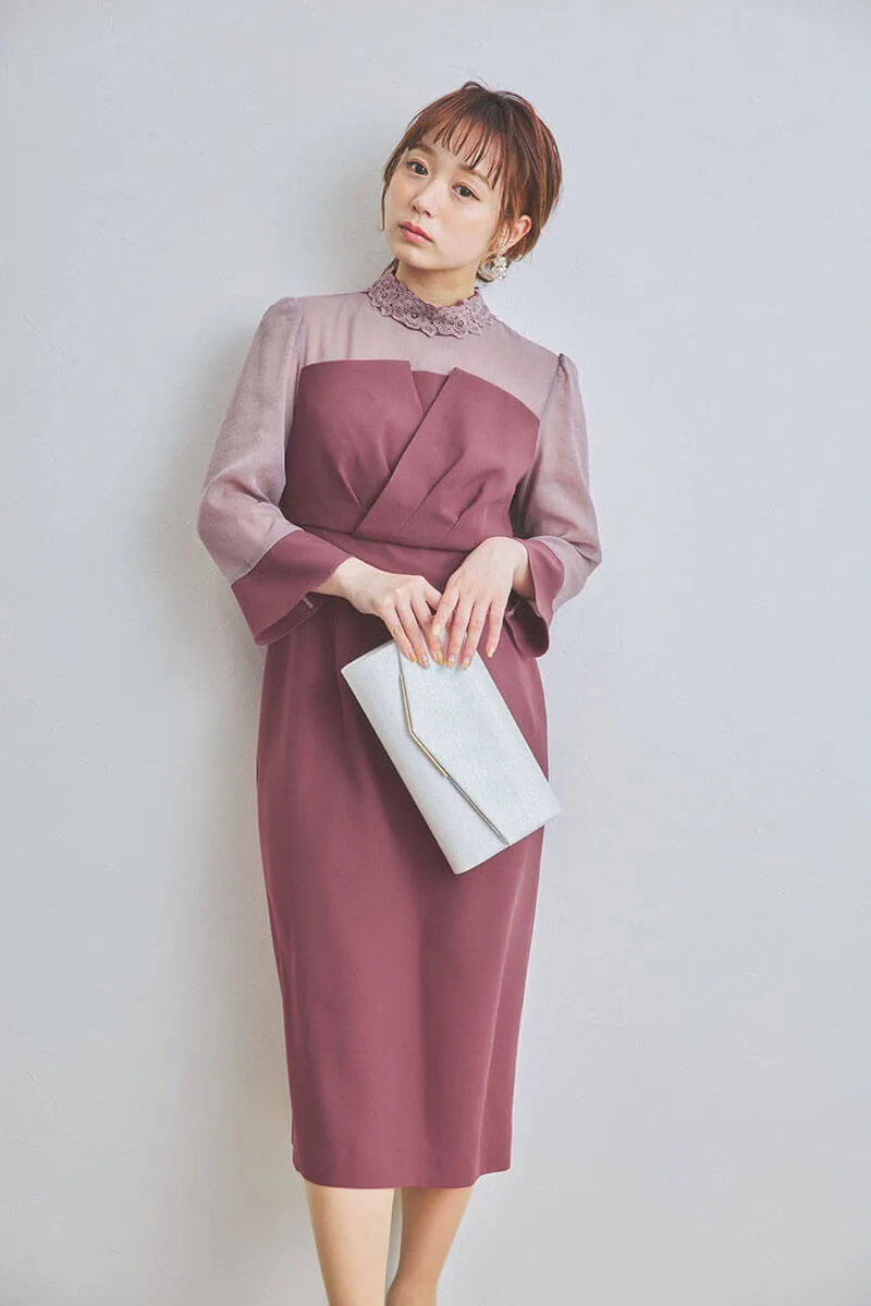 プラムのビスチェデザインIラインドレス