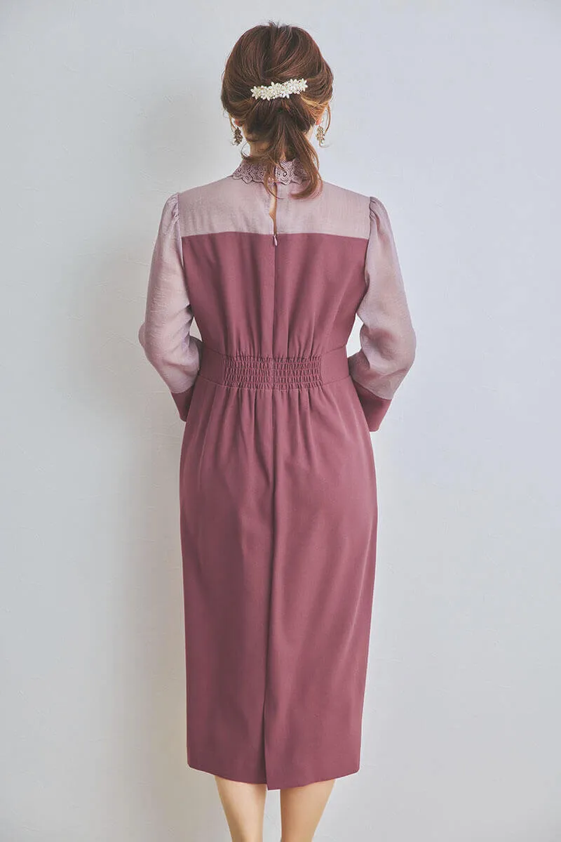 プラムのビスチェデザインIラインドレス