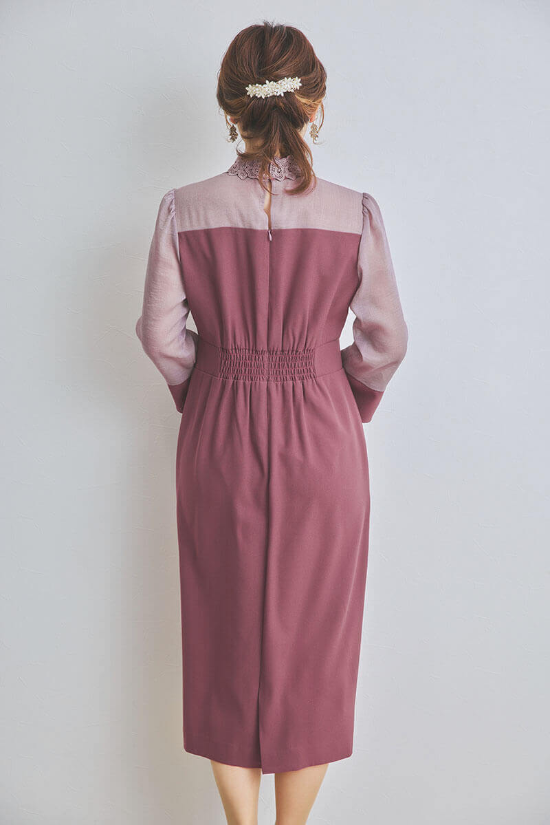 プラムのビスチェデザインIラインドレス