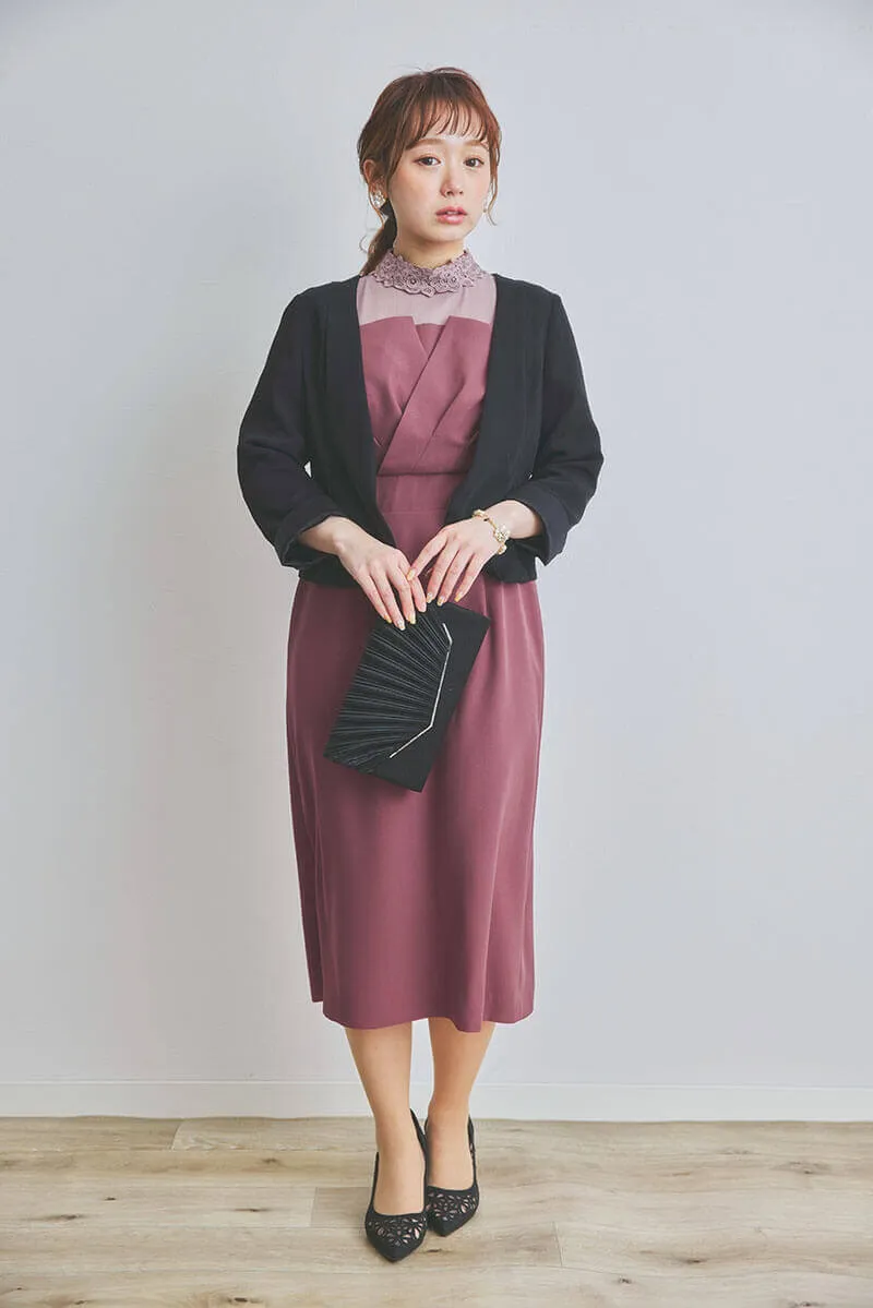 プラムのビスチェデザインIラインドレス