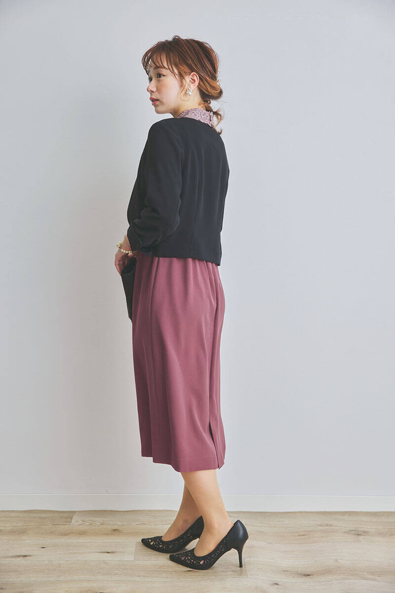 プラムのビスチェデザインIラインドレス