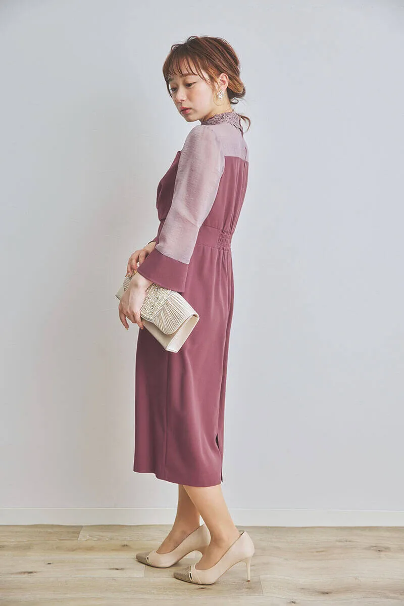 プラムのビスチェデザインIラインドレス