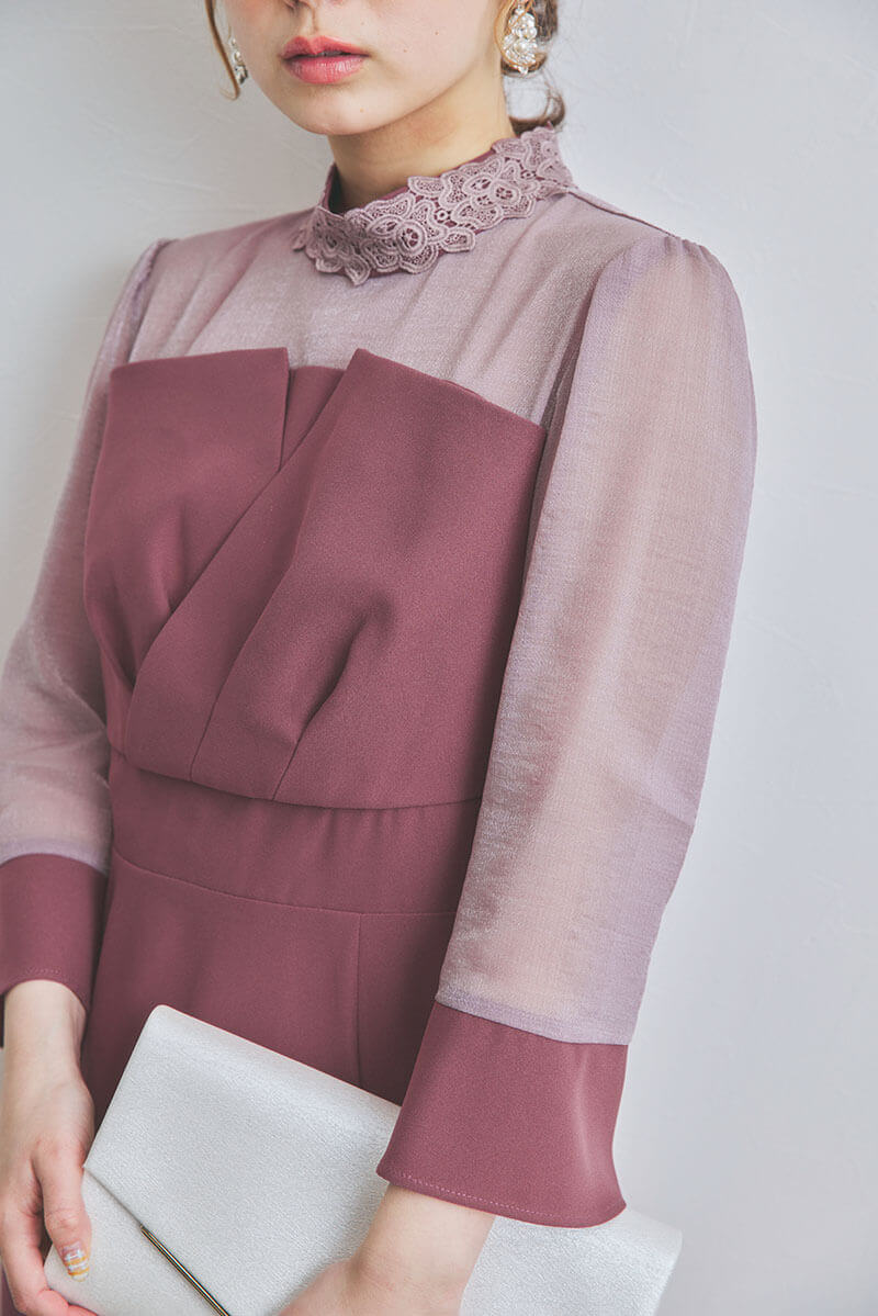 プラムのビスチェデザインIラインドレス