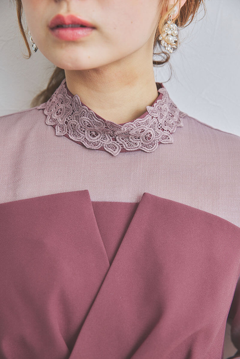 プラムのビスチェデザインIラインドレス