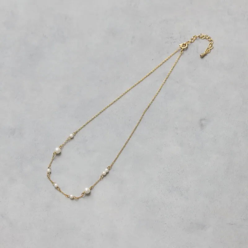 サージカルステンレスのミニパールネックレス
