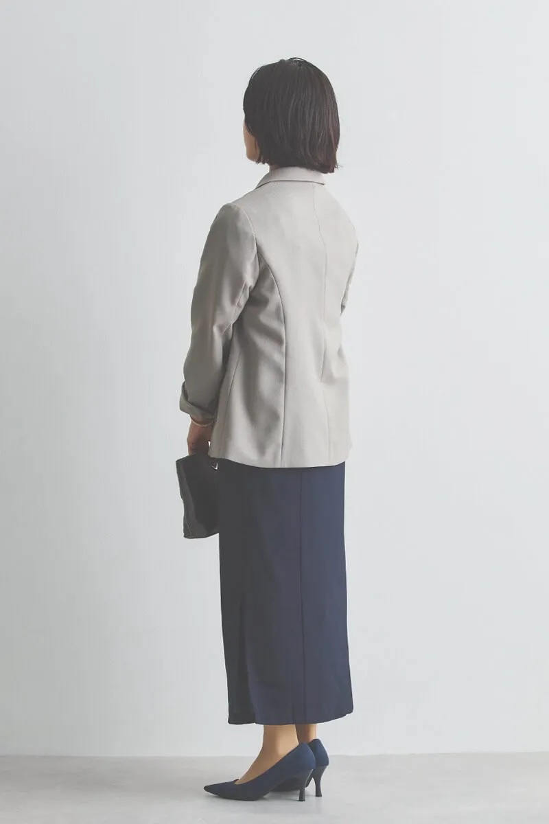 ネイビーのレーストップス付きIラインドレス