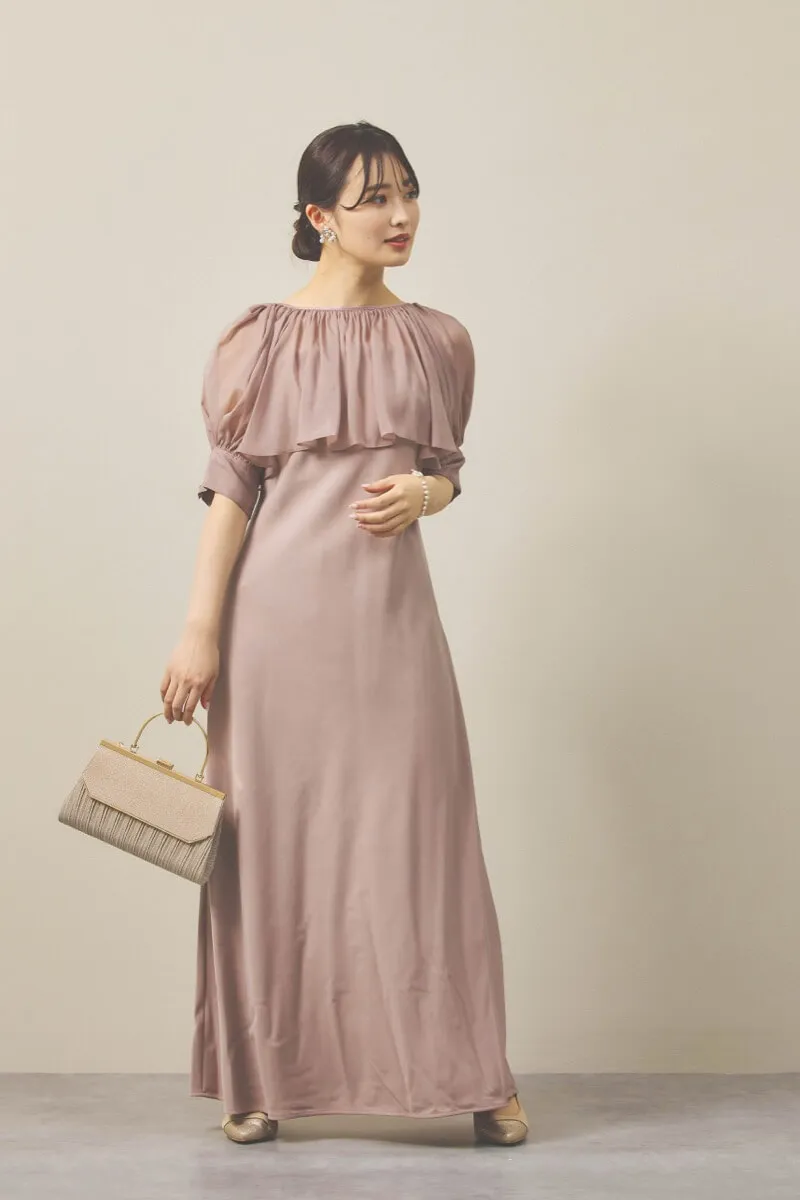 モカのバックリボンボレロセットドレス