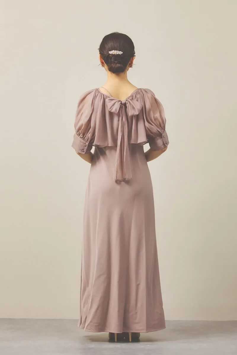 モカのバックリボンボレロセットドレス