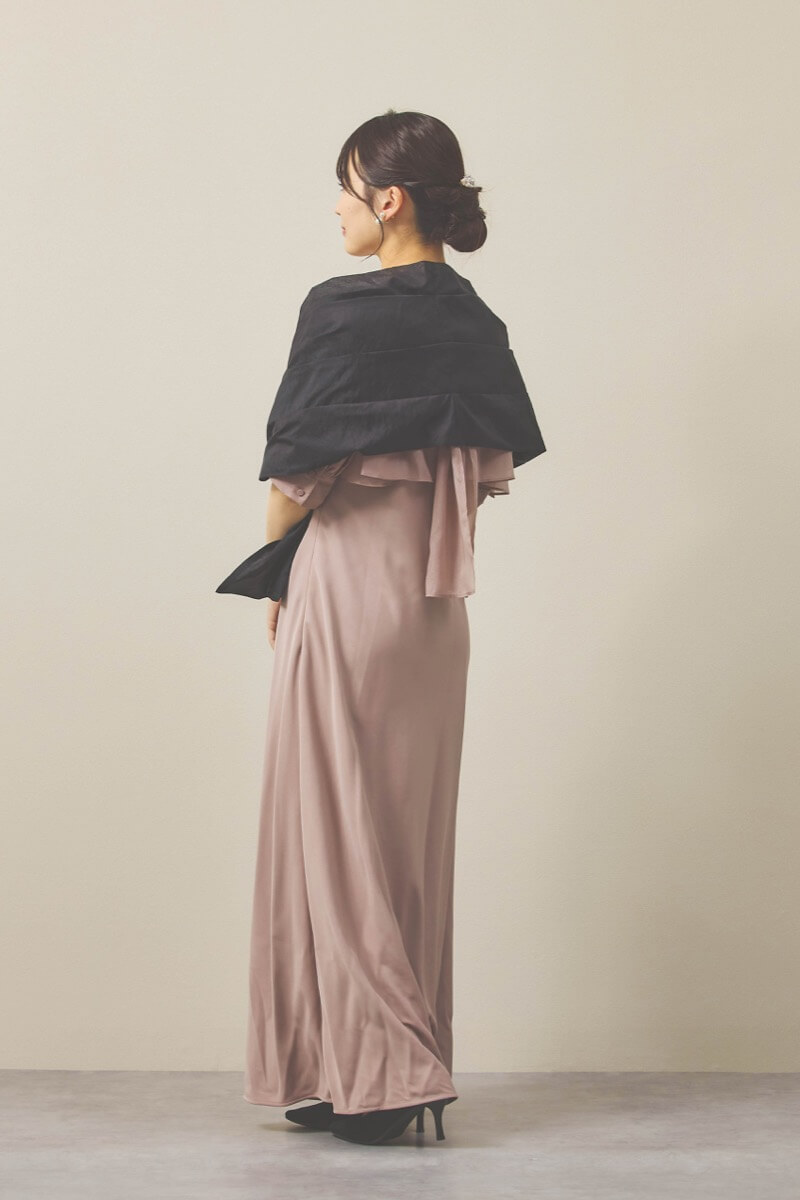 モカのバックリボンボレロセットドレス