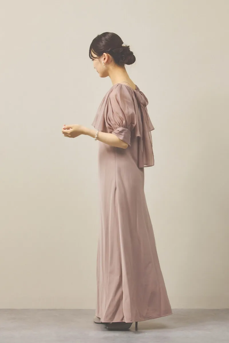 モカのバックリボンボレロセットドレス