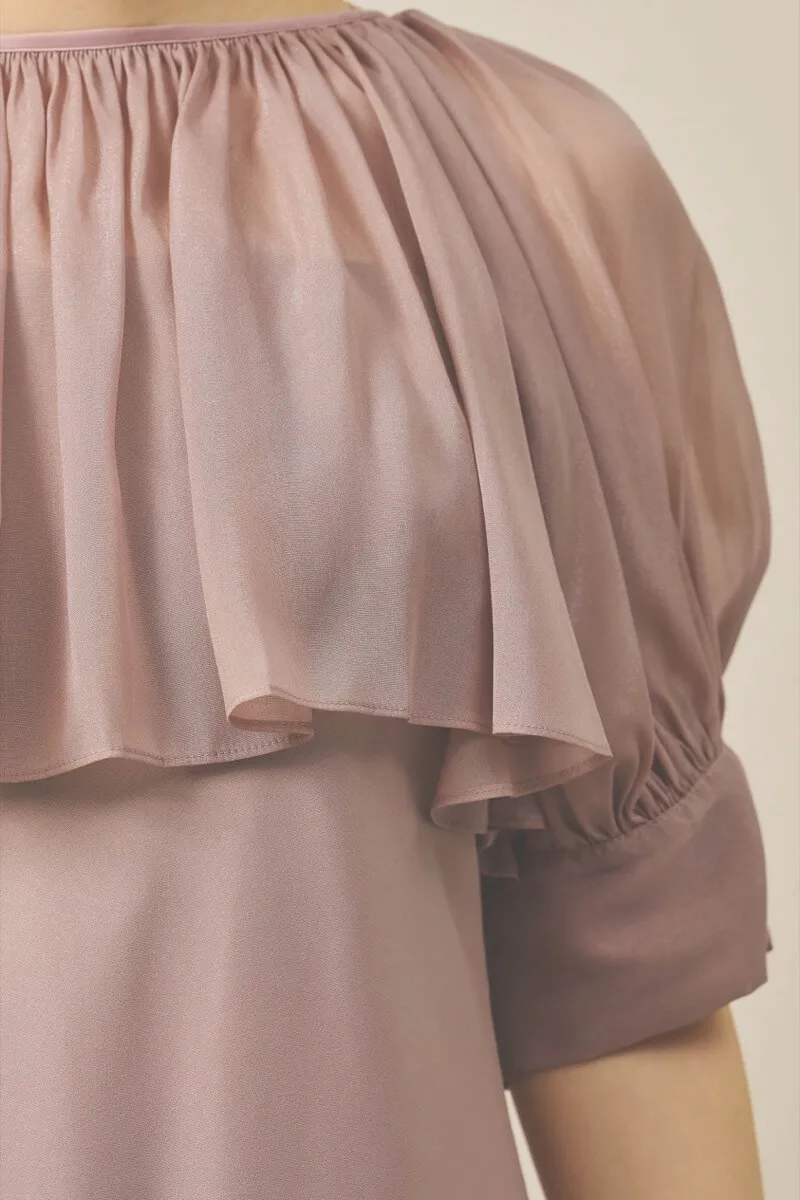 モカのバックリボンボレロセットドレス