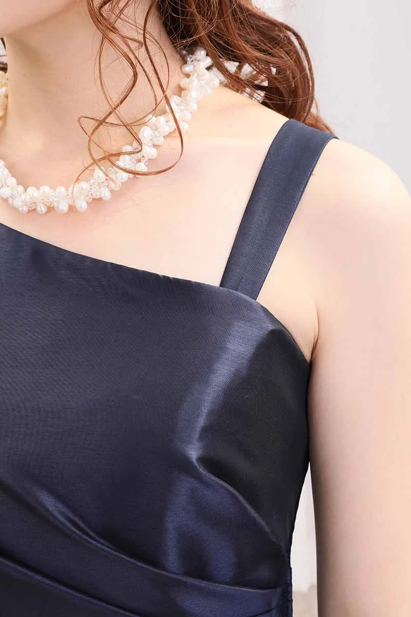 ネイビー×ホワイトのグラディーションドレス